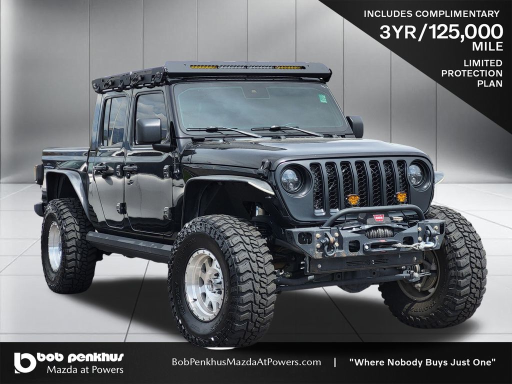 Black Clearcoat 2021 Jeep Gladiator Overland Crew Cab 4WD Pickup Truck Four-Wheel Drive 8-Speed Automatic