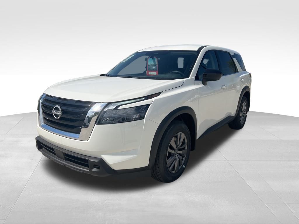 2025 Glacier White Nissan Pathfinder S FWD SUV
