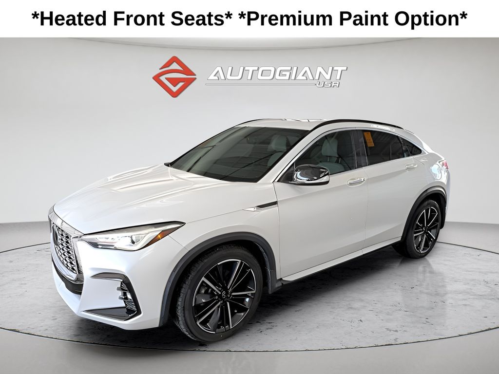Majestic White 2022 INFINITI QX55 Luxe AWD SUV / Crossover All-Wheel Drive Continuously Variable Transmission