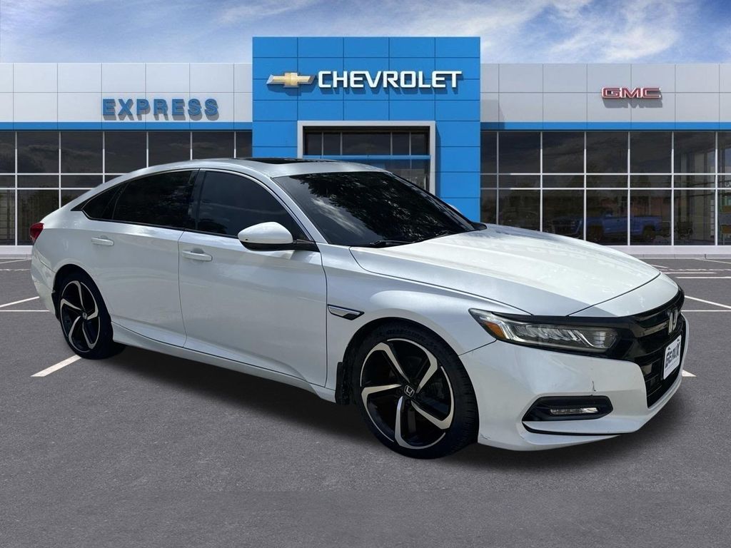 White 2019 Honda Accord Sedan Front-Wheel Drive Automatic