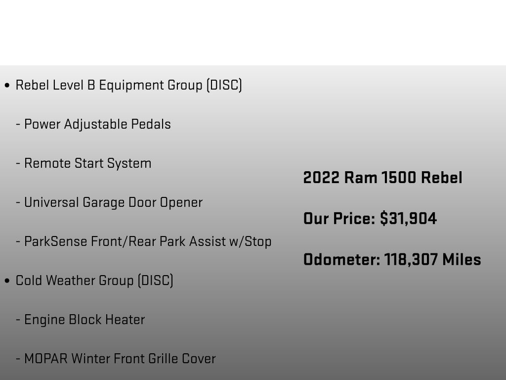 2022 Ram 1500 Rebel Gray at Luther Ford
