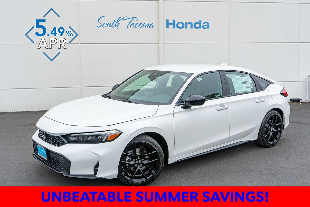 Platinum White Pearl 2026 Honda Civic Hatchback Hatchback Front-Wheel Drive Continuously Variable Transmission