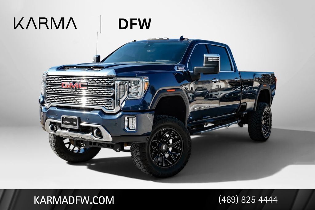 Pacific Blue Metallic 2021 GMC Sierra 3500HD Pickup Truck Four-Wheel Drive Automatic