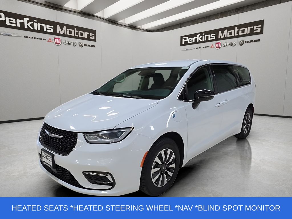 Bright White Clearcoat 2024 Chrysler Pacifica Hybrid Minivan Front-Wheel Drive Continuously Variable Transmission