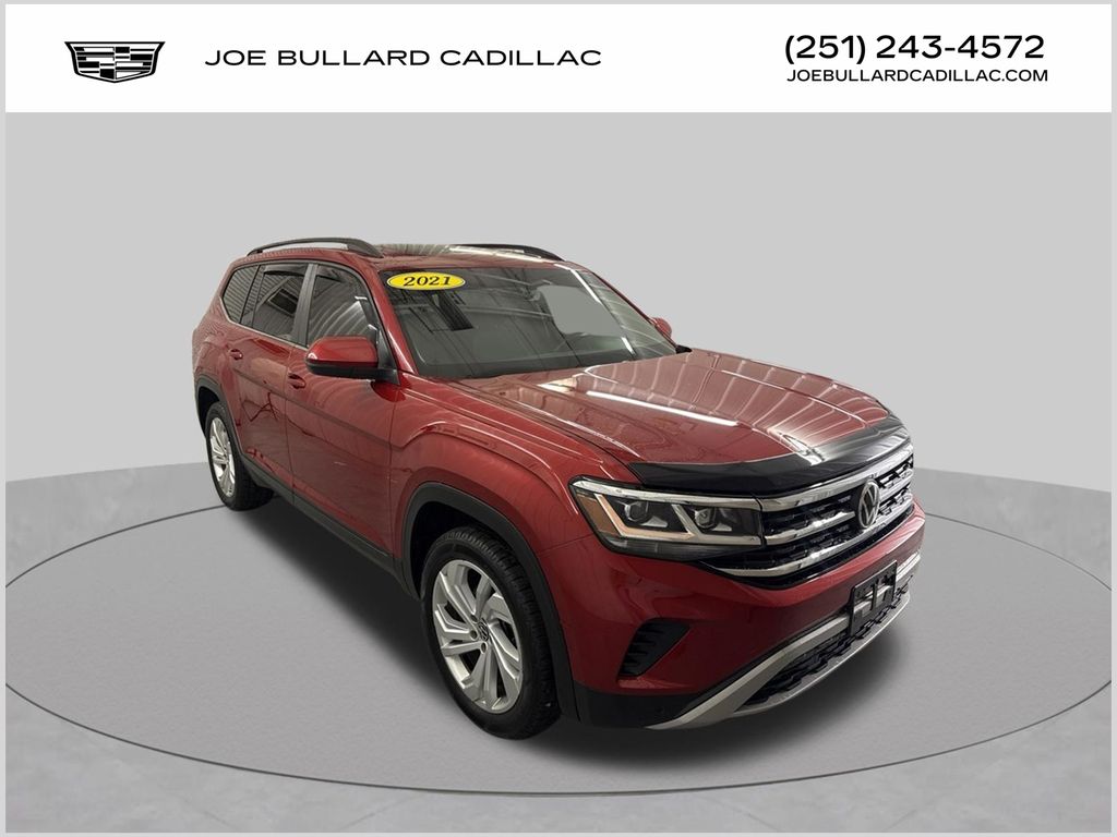 Red Metallic 2021 Volkswagen Atlas SUV / Crossover All-Wheel Drive 8-Speed Automatic