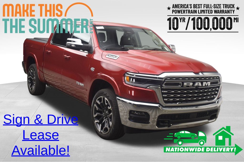 Molten Red Pearlcoat 2026 RAM 1500 Limited Crew Cab 4WD Pickup Truck Four-Wheel Drive 8-Speed Automatic