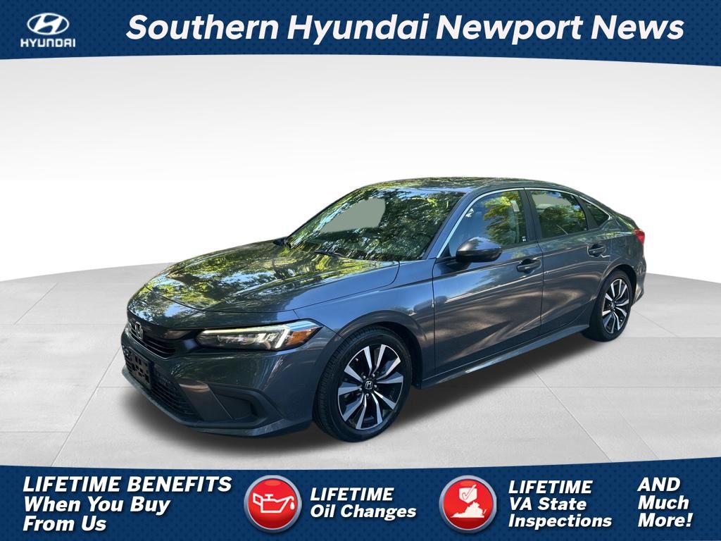 Sonic Gray Pearl 2024 Honda Civic Sedan Front-Wheel Drive Continuously Variable Transmission