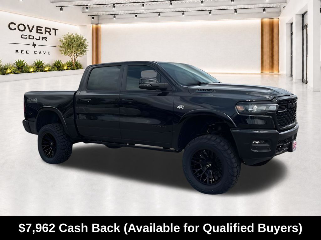 Diamond Black 2026 RAM 1500 Pickup Truck Four-Wheel Drive 8-Speed Automatic
