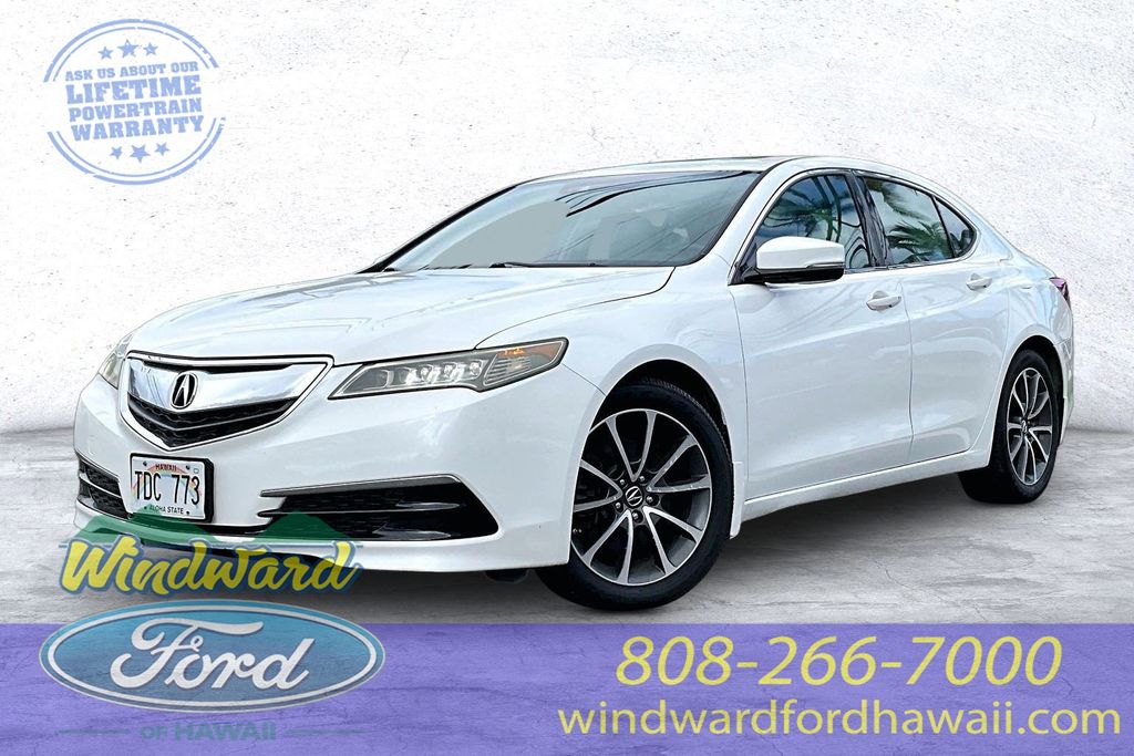 White 2015 Acura TLX V6 FWD with Technology Package Sedan Front-Wheel Drive 9-Speed Automatic