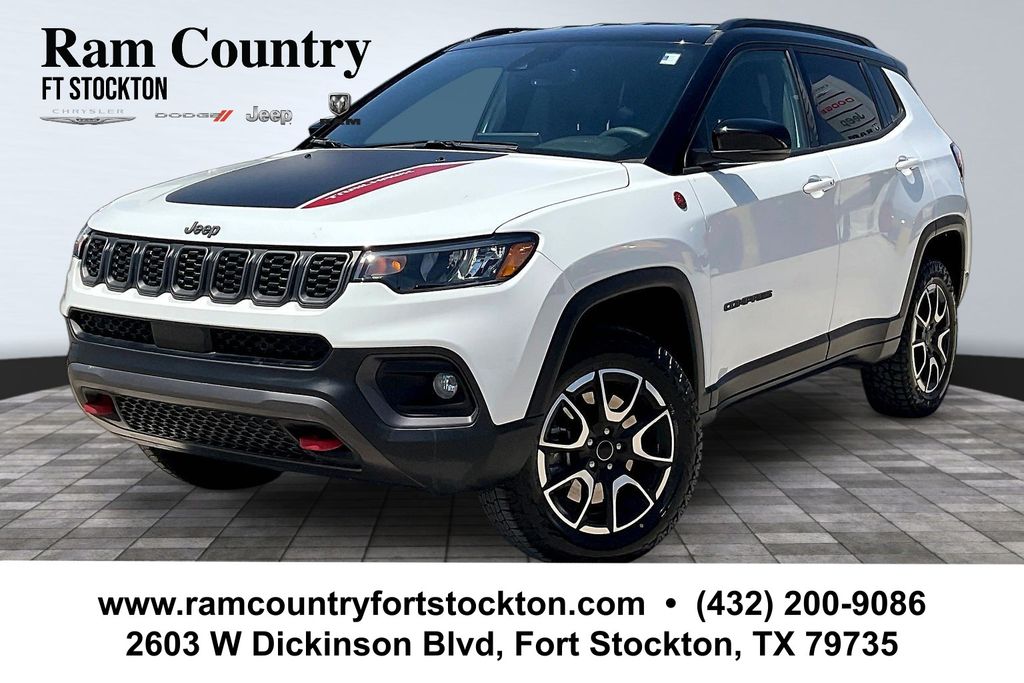 Bright White Clearcoat 2025 Jeep Compass SUV / Crossover Four-Wheel Drive 8-Speed Automatic