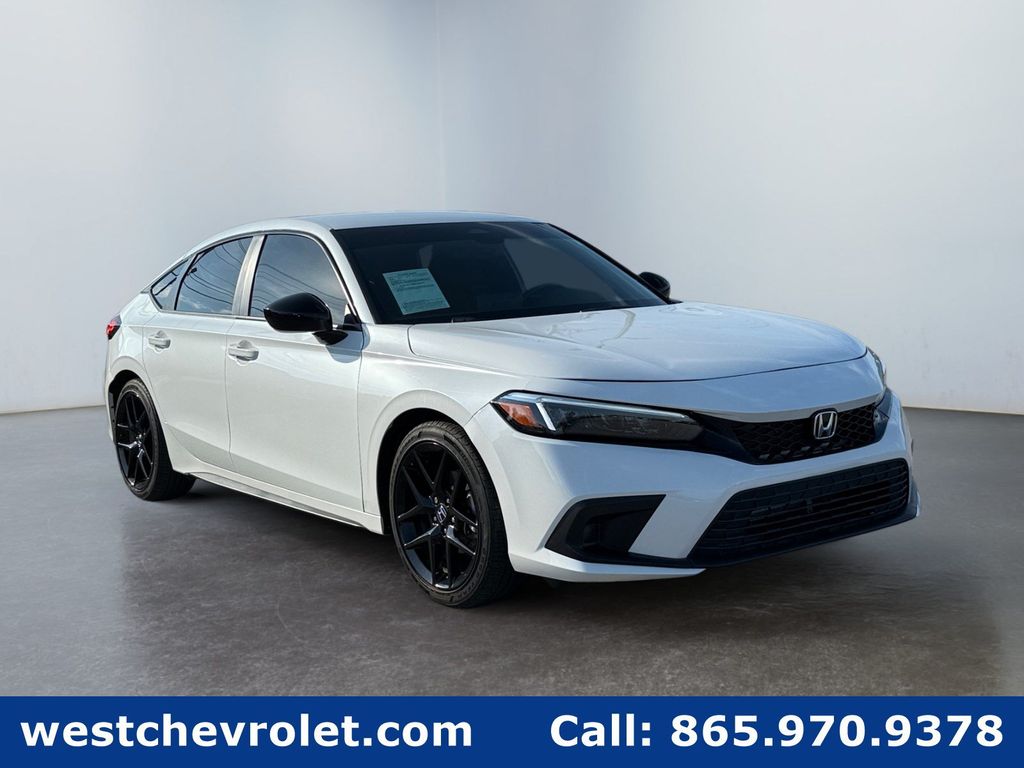 Platinum White Pearl 2024 Honda Civic Hatchback Hatchback Front-Wheel Drive Continuously Variable Transmission