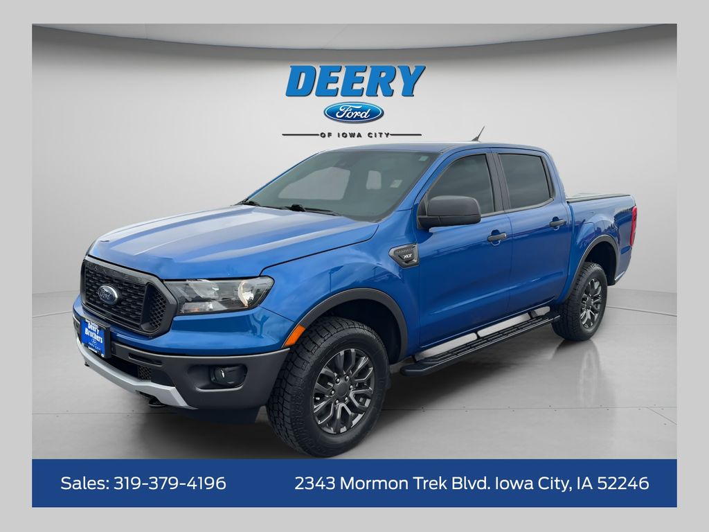 Lightning Blue Metallic 2020 Ford Ranger XLT SuperCrew RWD Pickup Truck 4X2 Automatic