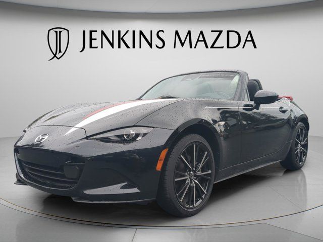 Jet Black Mica 2024 Mazda MX-5 Miata Grand Touring RWD Convertible Rear-Wheel Drive 6-Speed Automatic