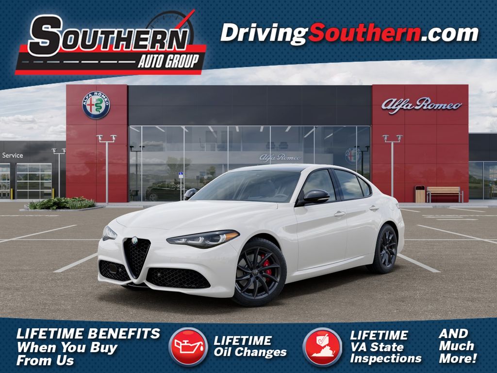 Milano White 2025 Alfa Romeo Giulia Sedan All-Wheel Drive 8-Speed Automatic