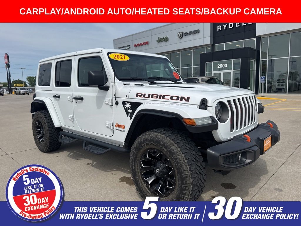Bright White Clearcoat 2021 Jeep Wrangler SUV / Crossover Four-Wheel Drive 8-Speed Automatic