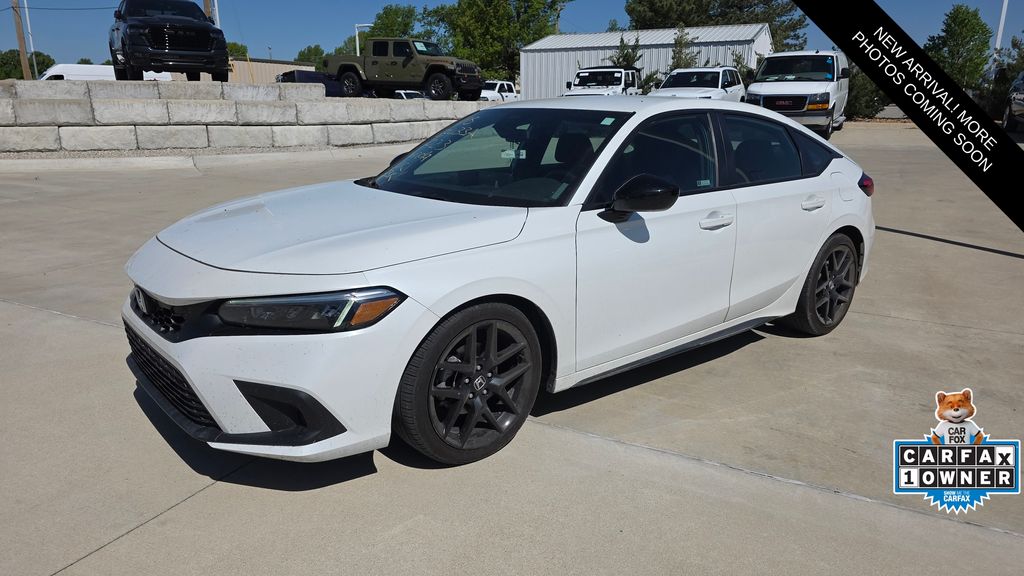 Platinum White Pearl 2023 Honda Civic Hatchback Sport FWD Hatchback Front-Wheel Drive Continuously Variable Transmission
