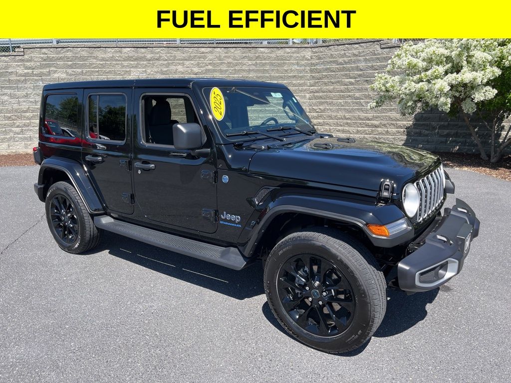 Black Clearcoat 2025 Jeep Wrangler 4xe SUV / Crossover Four-Wheel Drive 8-Speed Automatic