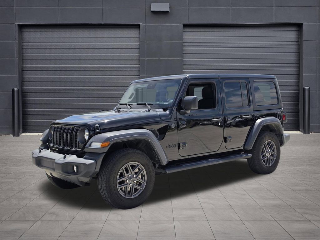 Black Clearcoat 2024 Jeep Wrangler Sport S 4-Door 4WD SUV / Crossover Four-Wheel Drive 8-Speed Automatic