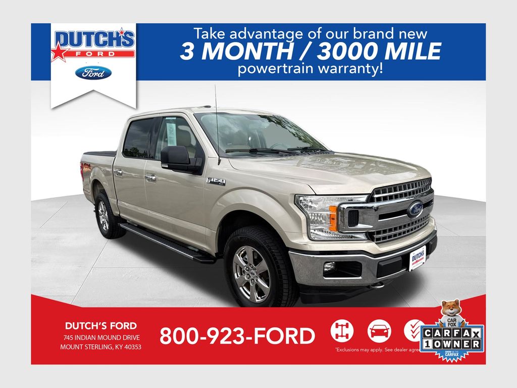 White Gold 2018 Ford F-150 XLT SuperCrew 4WD Pickup Truck Four-Wheel Drive Automatic