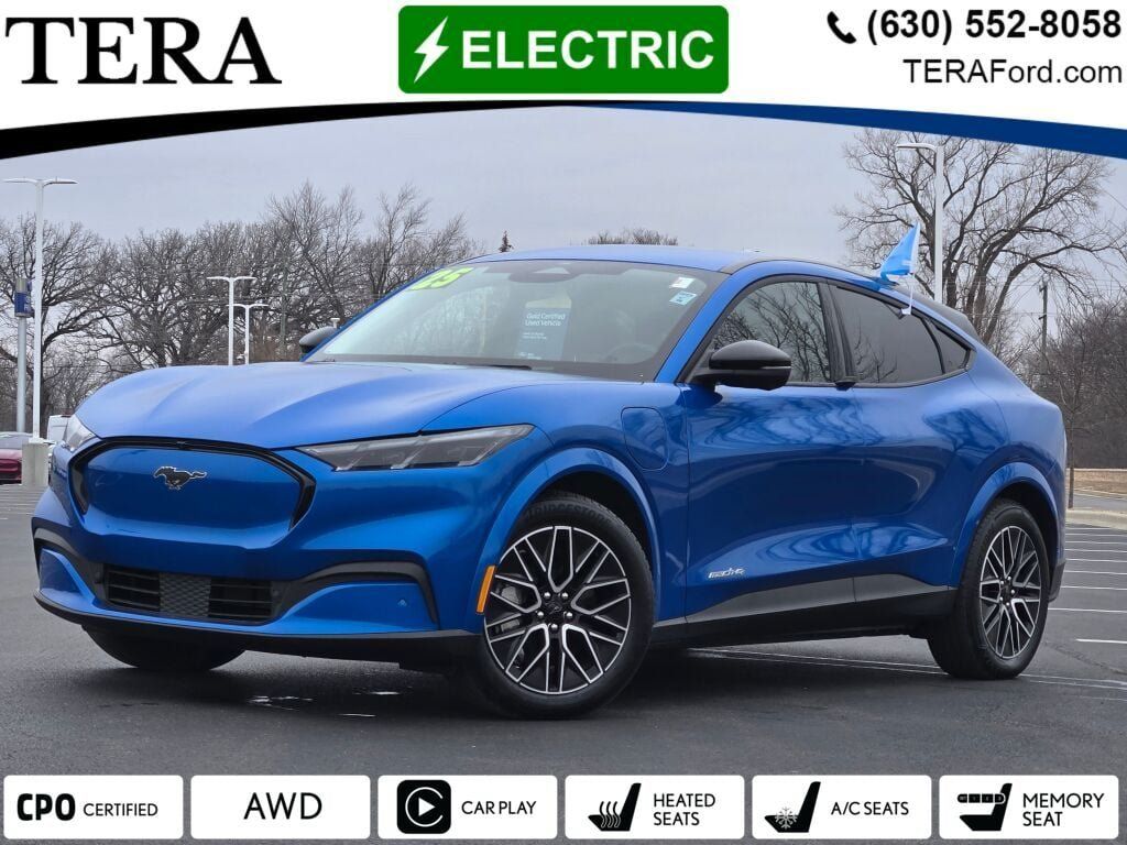 Blue Metallic 2025 Ford Mustang Mach-E Premium AWD SUV / Crossover All-Wheel Drive Automatic