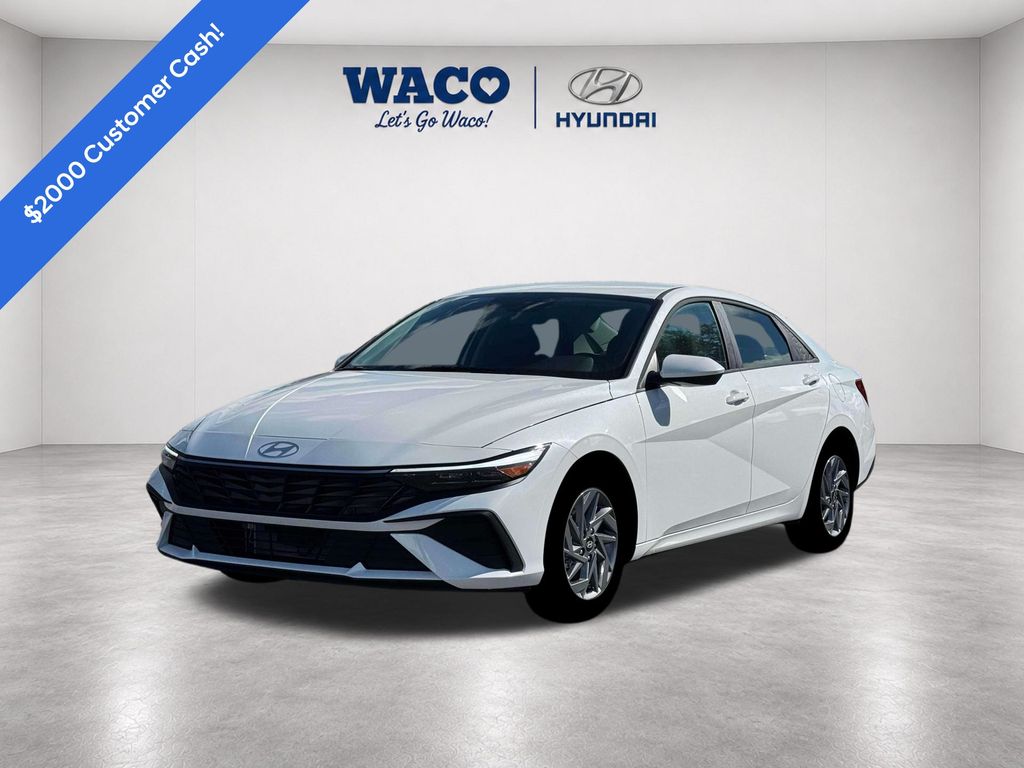Serenity White 2026 Hyundai Elantra Hybrid Sedan Front-Wheel Drive 6-Speed Dual Clutch