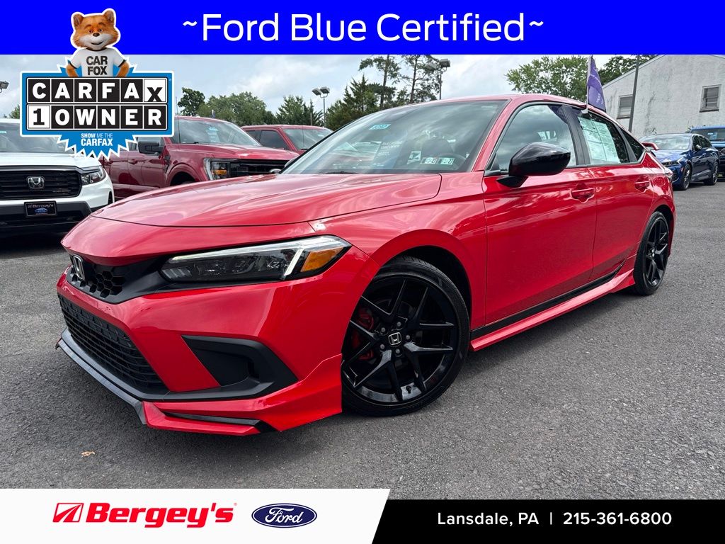 Rallye Red 2024 Honda Civic Hatchback Hatchback Front-Wheel Drive Continuously Variable Transmission