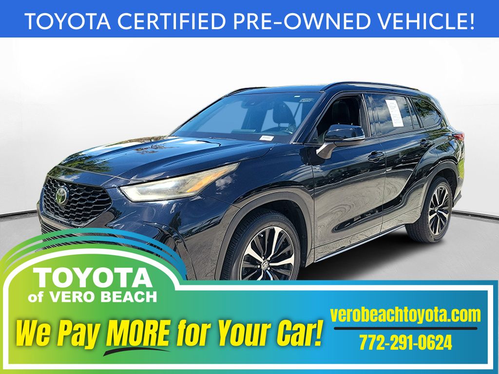 Midnight Black Metallic 2021 Toyota Highlander SUV / Crossover Front-Wheel Drive 8-Speed Automatic