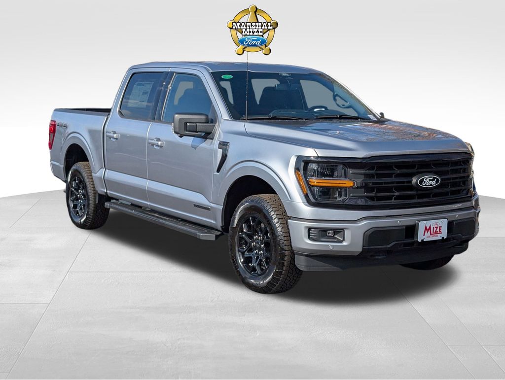 Iconic Silver Metallic 2025 Ford F-150 XLT SuperCrew 4WD Pickup Truck Four-Wheel Drive Automatic