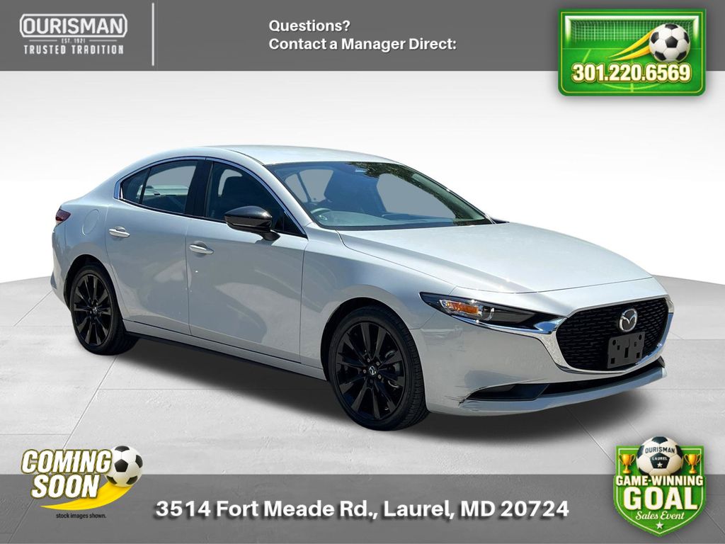 Ceramic White 2024 Mazda MAZDA3 2.5 S Select Sport FWD Sedan Front-Wheel Drive 6-Speed Automatic