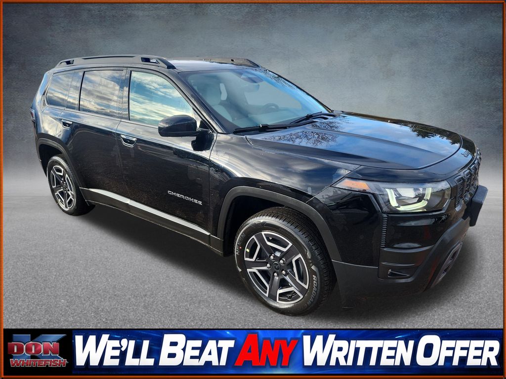 Diamond Black Crystal Pearlcoat 2026 Jeep Cherokee Laredo 4WD SUV / Crossover Four-Wheel Drive Continuously Variable Transmission