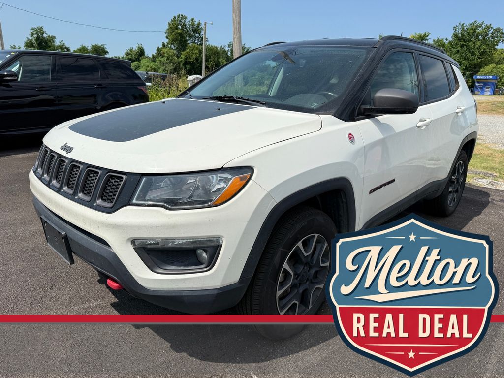 White Clearcoat 2019 Jeep Compass SUV / Crossover Four-Wheel Drive 9-Speed Automatic