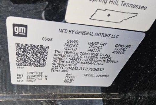 2026 Stellar Black Metallic Cadillac VISTIQ Platinum AWD SUV