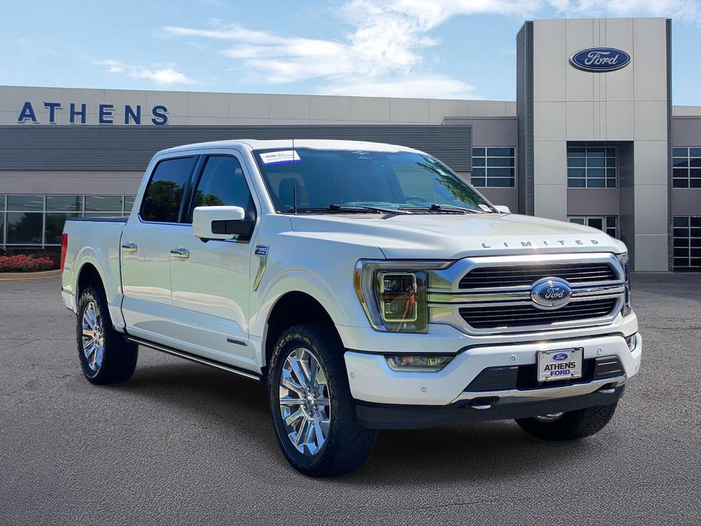 White Metallic 2023 Ford F-150 Limited SuperCrew 4WD Pickup Truck Four-Wheel Drive Automatic