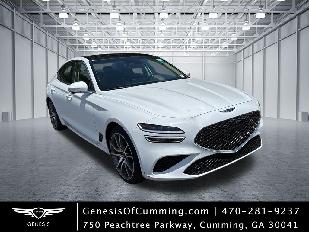 Alta White 2026 Genesis G70 2.5T Prestige RWD Sedan Rear-Wheel Drive 8-Speed Automatic