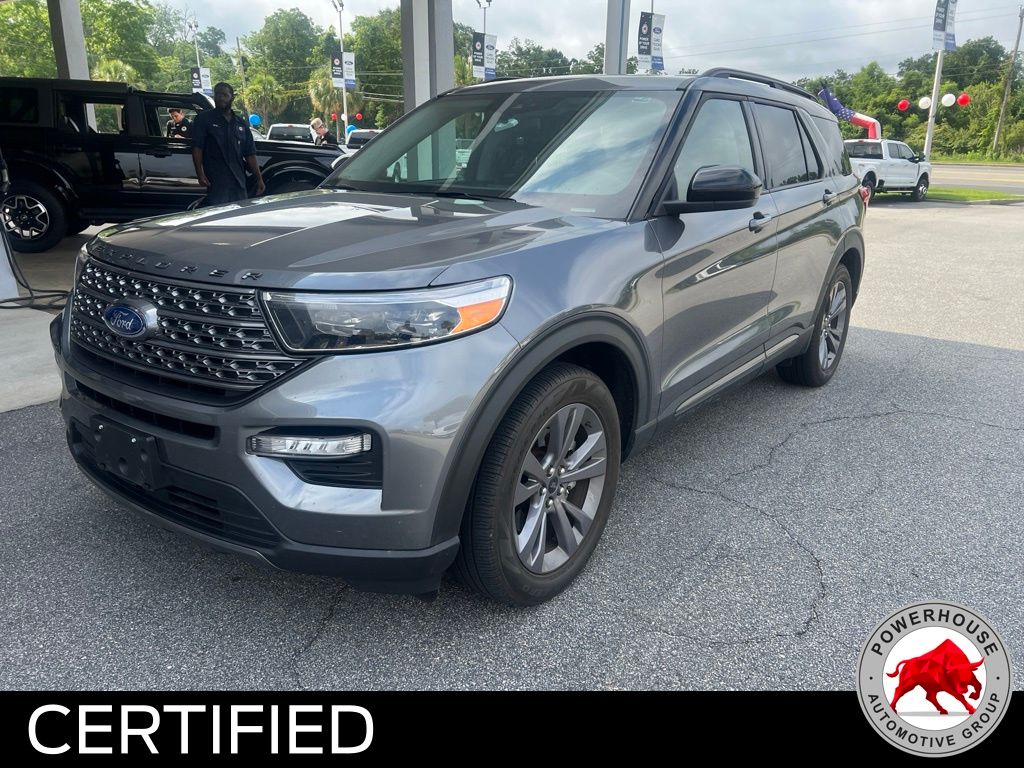 Gray Metallic 2022 Ford Explorer SUV / Crossover Rear-Wheel Drive Automatic