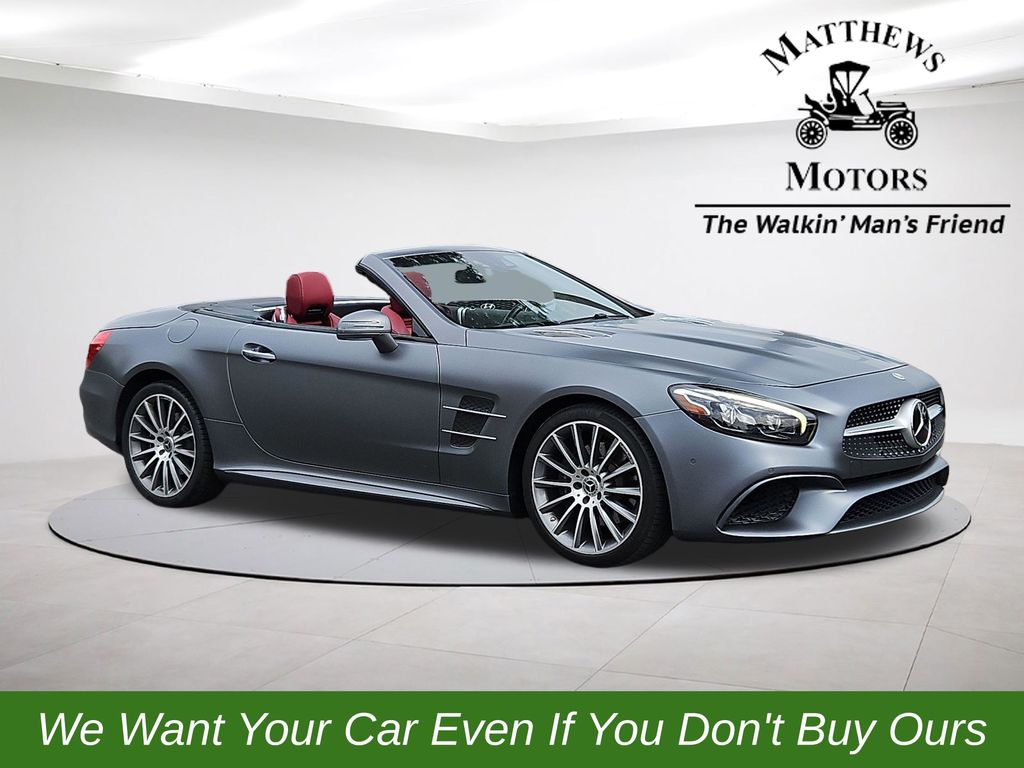 designo Selenite Gray Magno (Matte Finish) 2018 Mercedes-Benz SL-Class SL 550 Convertible Rear-Wheel Drive 9-Speed Automatic