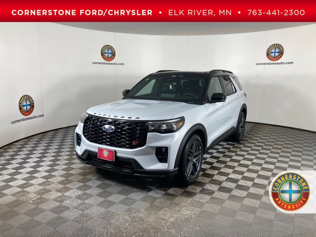 Space White Metallic 2026 Ford Explorer ST AWD SUV / Crossover All-Wheel Drive Automatic