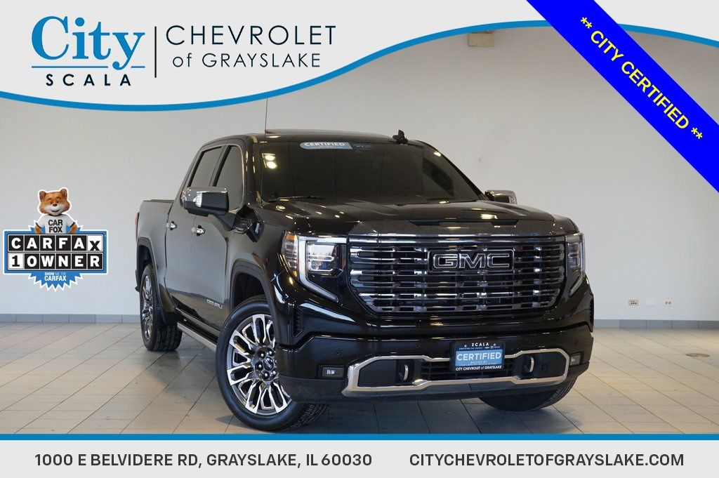 Onyx Black 2024 GMC Sierra 1500 Denali Ultimate Crew Cab 4WD Pickup Truck Four-Wheel Drive Automatic