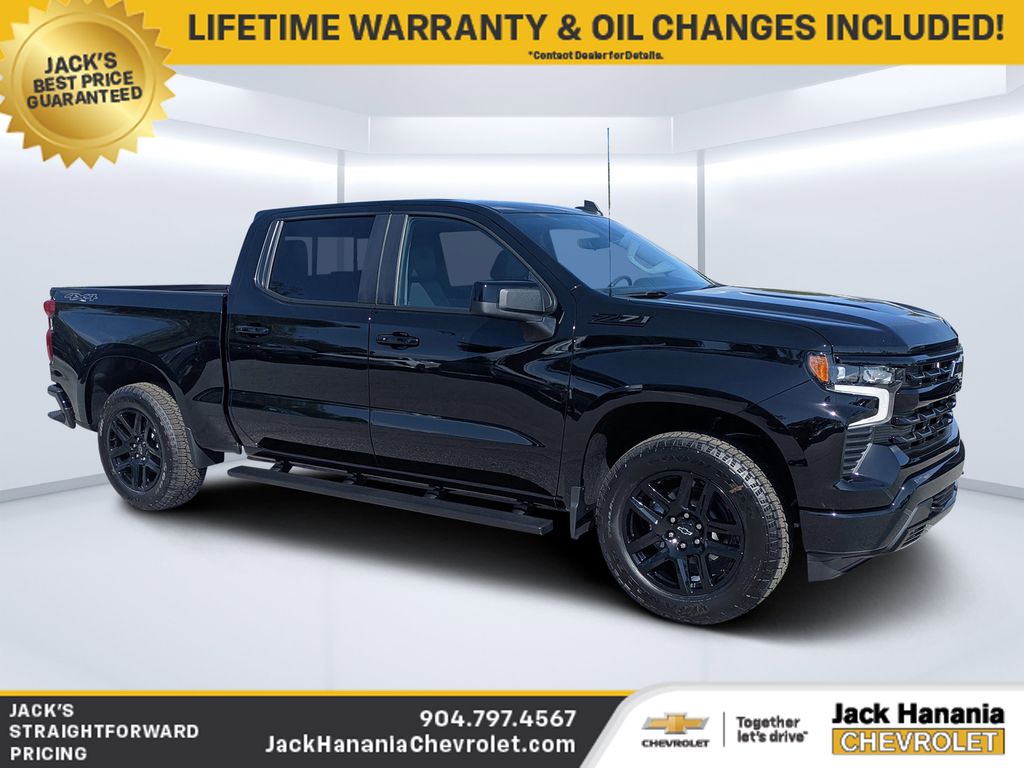 Black 2026 Chevrolet Silverado 1500 RST Crew Cab 4WD Pickup Truck Four-Wheel Drive Automatic