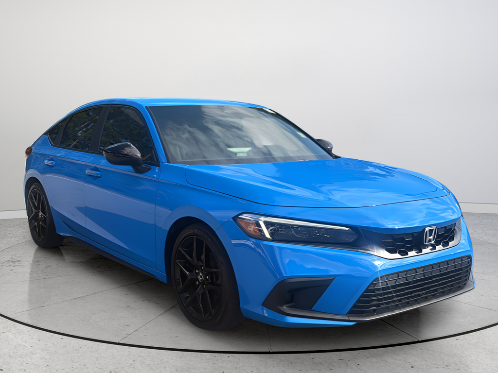 Blue 2024 Honda Civic Hatchback Hatchback Front-Wheel Drive Continuously Variable Transmission