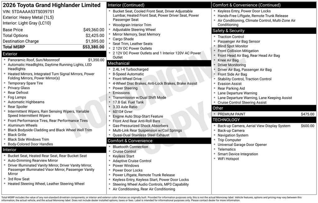 Used 2026 Toyota Grand Highlander SUV