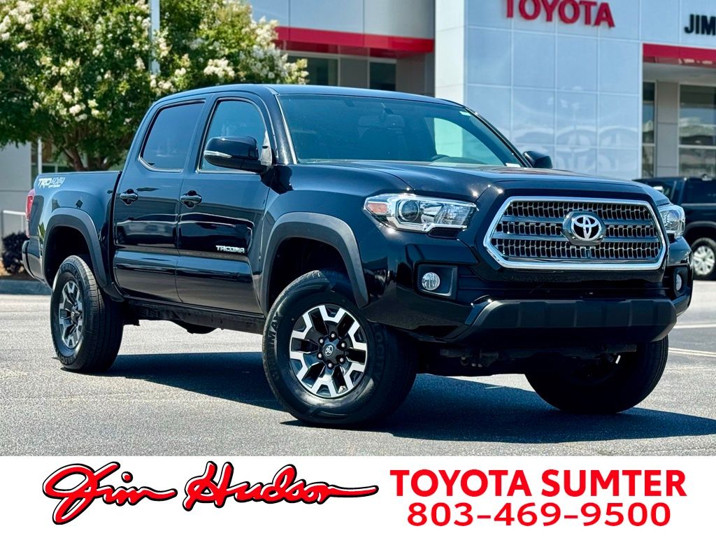 Black 2017 Toyota Tacoma TRD Off Road V6 Double Cab 4WD Pickup Truck Four-Wheel Drive 6-Speed Automatic