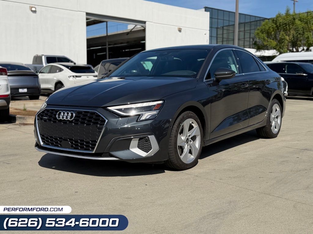 Gray Metallic 2024 Audi A3 40 TFSI quattro Premium AWD Sedan All-Wheel Drive 7-Speed Automatic