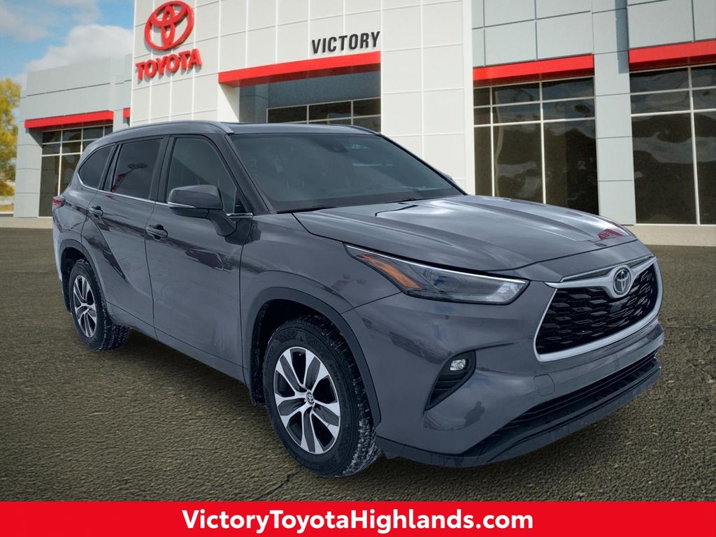 Magnetic Gray Metallic 2023 Toyota Highlander XLE FWD SUV / Crossover Front-Wheel Drive 8-Speed Automatic