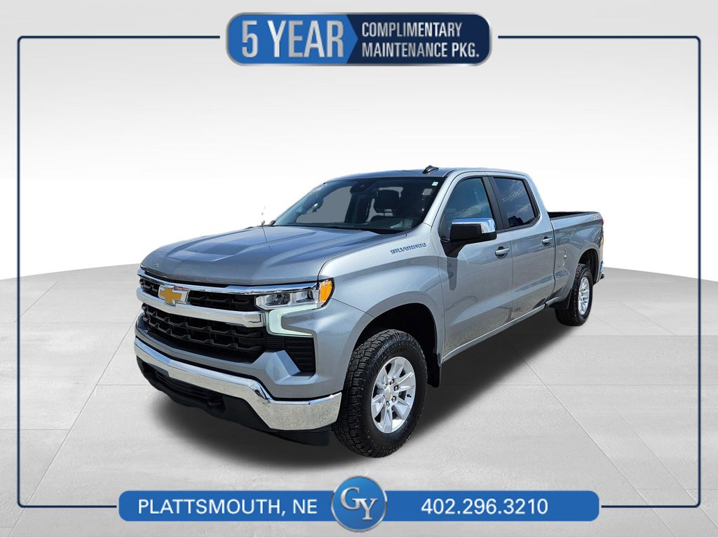 Gray 2025 Chevrolet Silverado 1500 LT Crew Cab 4WD Pickup Truck Four-Wheel Drive Automatic