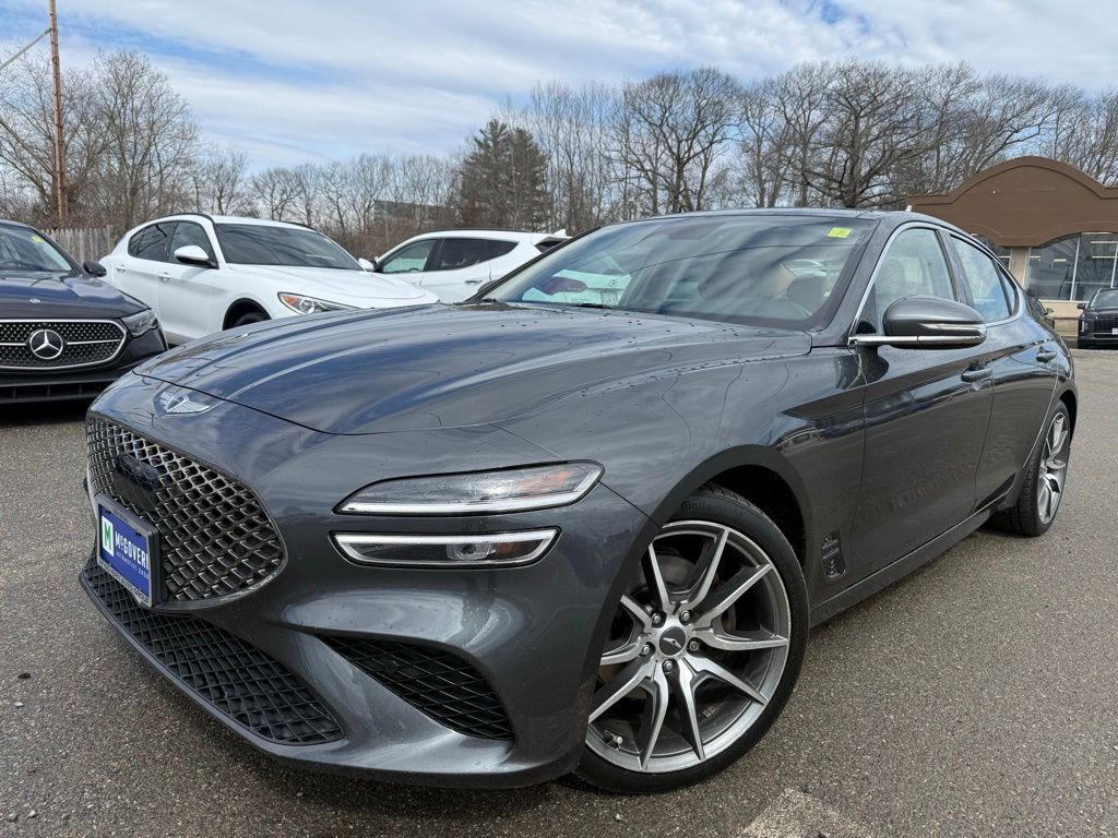 Himalayan Gray 2022 Genesis G70 2.0T RWD Sedan Rear-Wheel Drive 8-Speed Automatic