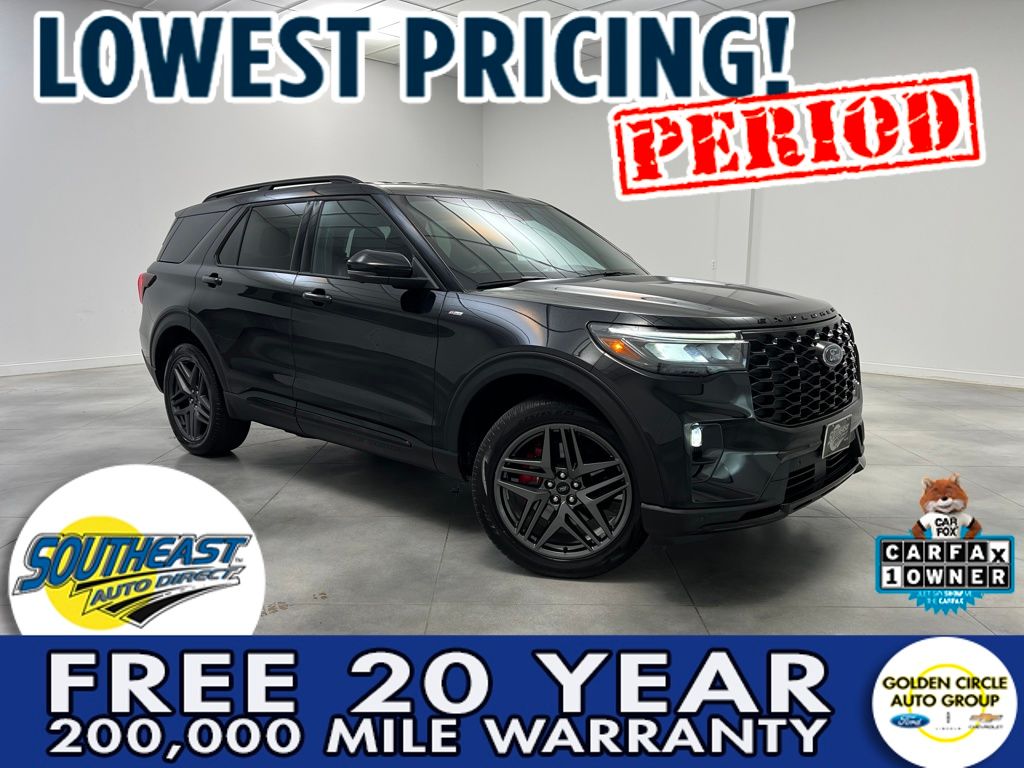 Black Metallic 2025 Ford Explorer ST-Line AWD SUV / Crossover All-Wheel Drive Automatic
