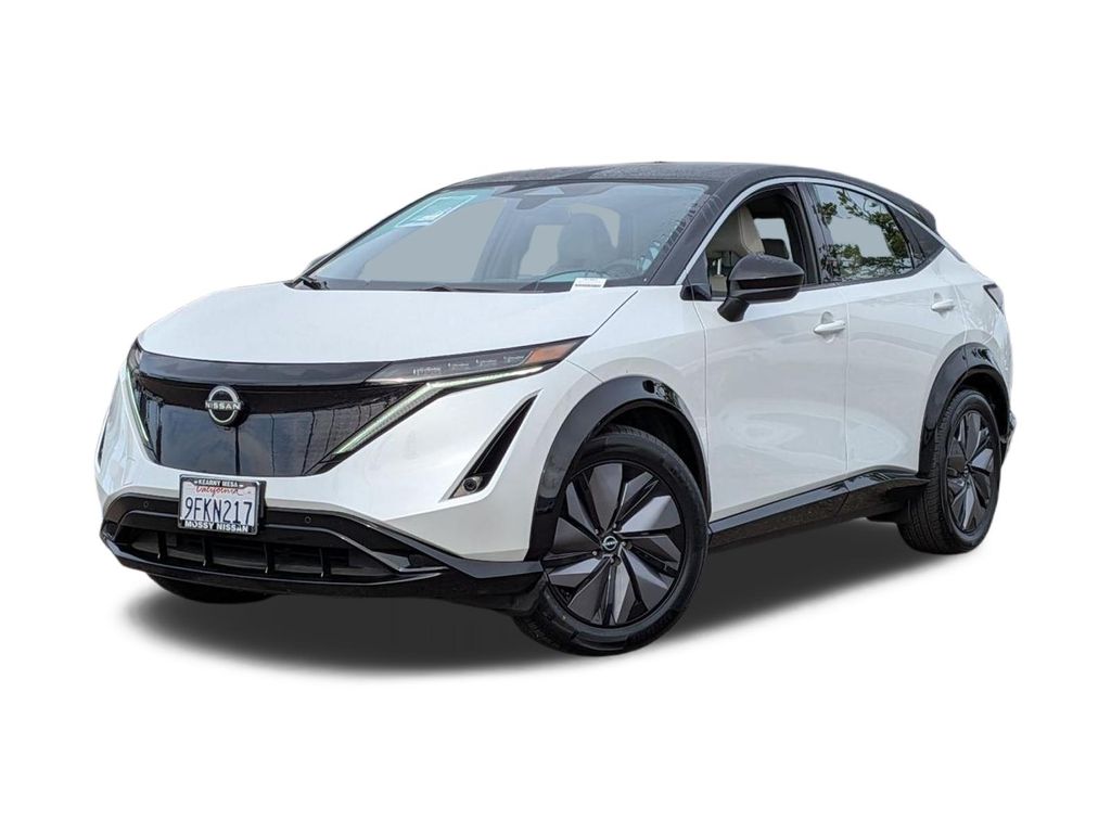 Everest White Pearl Tricoat/Black Diamond Pearl 2023 Nissan Ariya Engage FWD SUV / Crossover Front-Wheel Drive Continuously Variable Transmission
