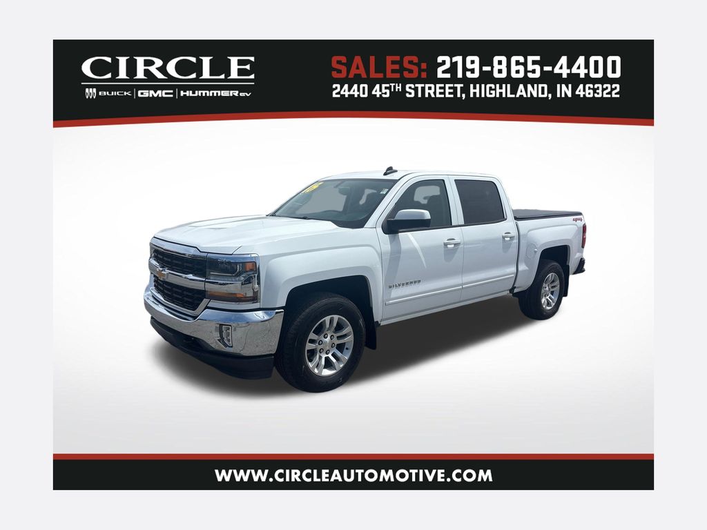 Summit White 2018 Chevrolet Silverado 1500 LT Crew Cab 4WD Pickup Truck Four-Wheel Drive 6-Speed Automatic Overdrive