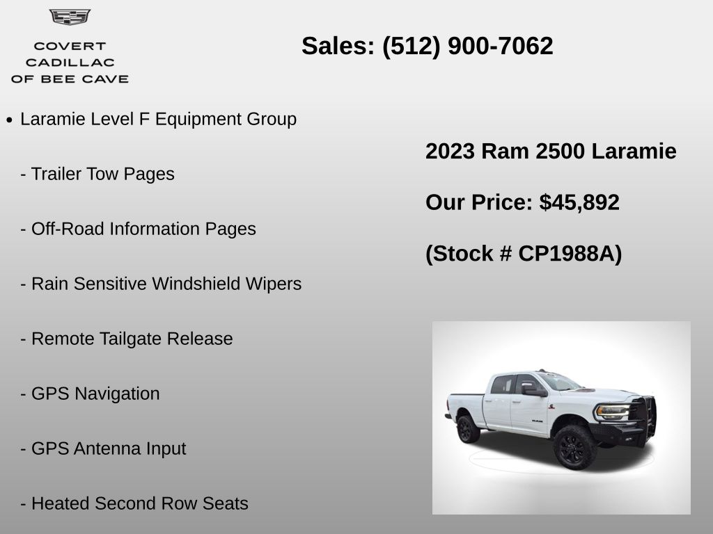 Used Car 2023 Ram 2500  Laramie For Sale Under $50,000 In Austin, Texas